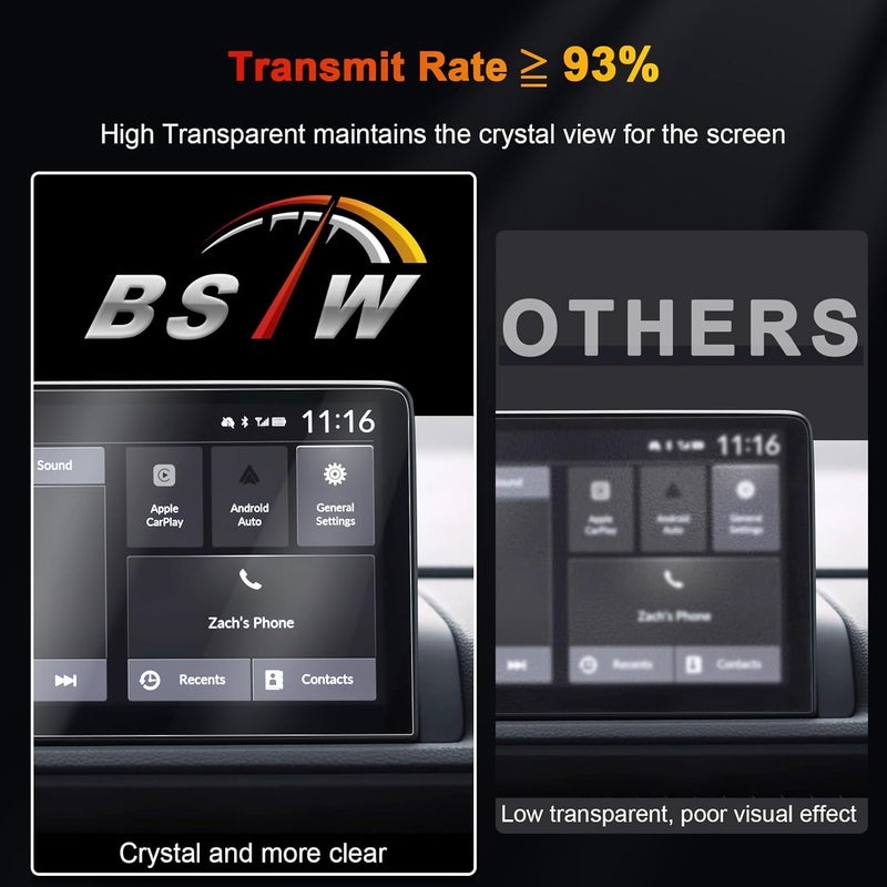 BSTW for 2026 CRV Screen Protector for 2026 Honda CR-V LX/EX/EX-L/Hybrid Sport/TrailSport/Sport-L 9-In Display for 2026 CRV Accessories Bubble Free Soft Nano Protective Film 2PCS (2026 CRV 9-In Nano) - Image 5